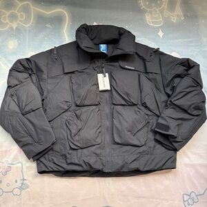 Balenciaga Black Multi Pocket Stand Collar Down Jacket